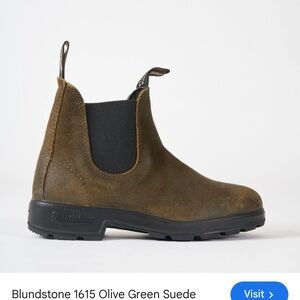 Blundstone olive green Suede Boots